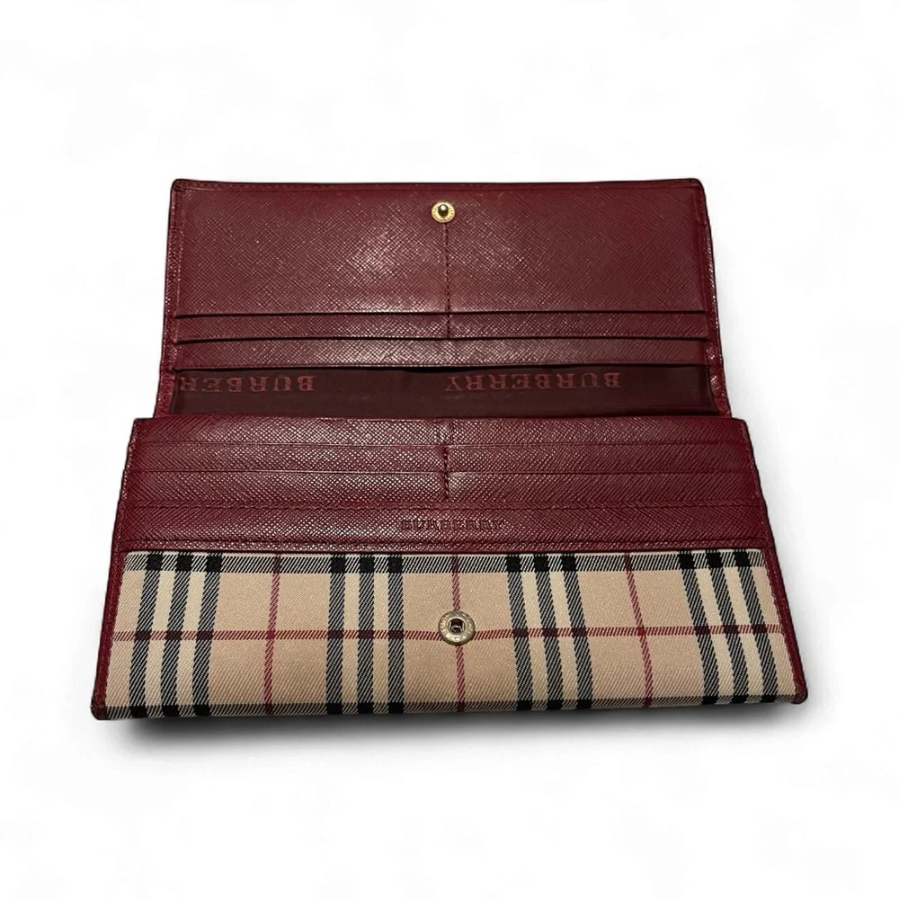 Burberry Nova Check Continental Long Wallet Authentic - Picture 6 of 10